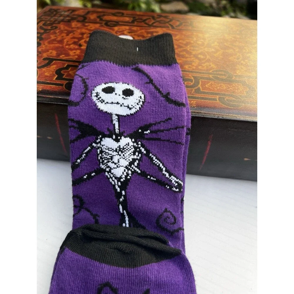 Disney Nightmare Before Christmas Jack Skellington Crew Socks NWT Shoe 4-10